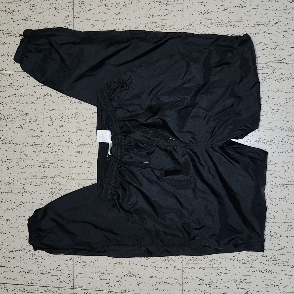 Nike Black Embroidered Logo Windbreaker Track Pants Vintage 90's Rare
